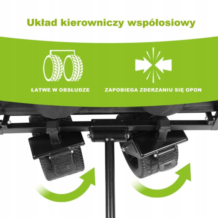 Wózek Turystyczny Plażowy 120L SZEROKIE KOŁA TERENOWE wydłużany MOCNY HIT