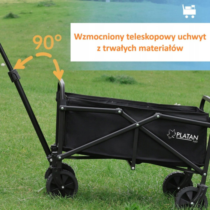 Wózek Turystyczny Plażowy 60L transportowy na kamping ogród przyczepka HIT