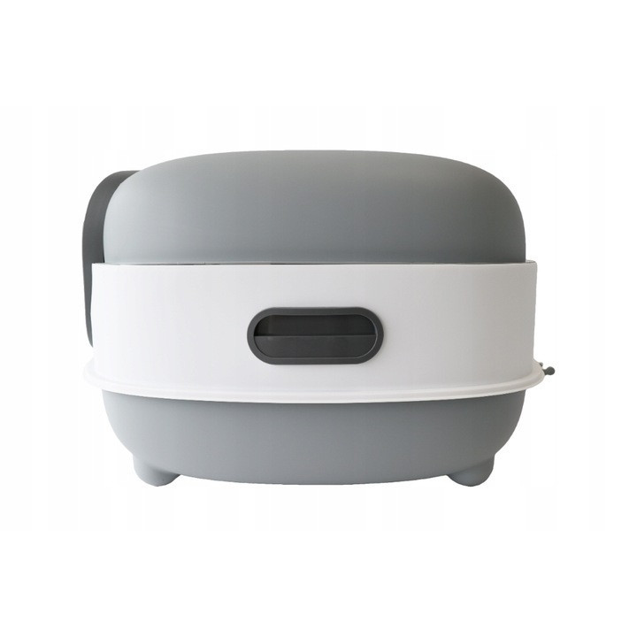 Kuweta dla kota DUŻA 54cm ZAMKNIĘTA UV toaleta na żwirek szara ŁOPATKA HT01