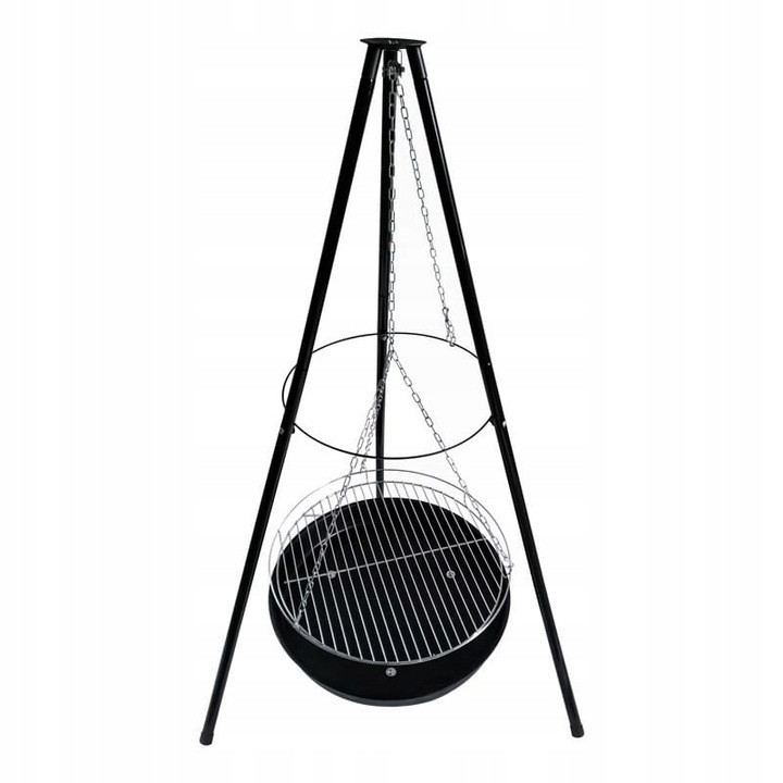 TRÓJNÓG Z RUSZTEM GRILL OGRODOWY DO PALENISK 60cm 150cm OGNISKA wiszący