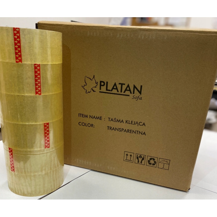 36SZT TAŚMA PAKOWA klejąca BEZBARWNA 48mm-100mb Transparentna Przezroczysta