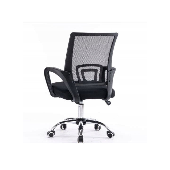 KRZESŁO BIUROWE OBROTOWE AVA CZARNE SIATKA MESCH KOMFORTOWE ERGONOMICZNE