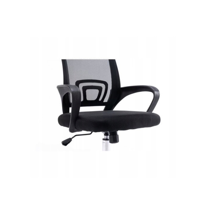 KRZESŁO BIUROWE OBROTOWE AVA CZARNE SIATKA MESCH KOMFORTOWE ERGONOMICZNE