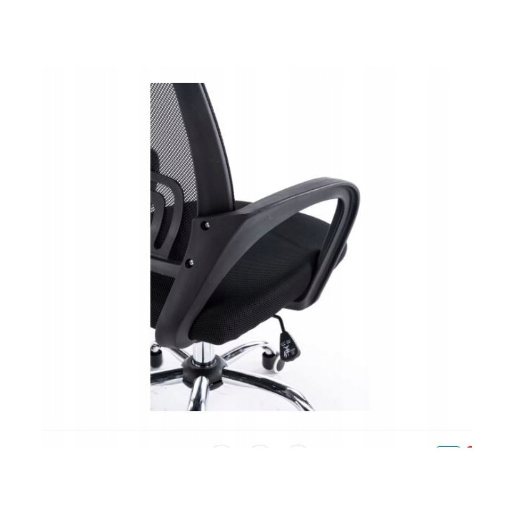 KRZESŁO BIUROWE OBROTOWE AVA CZARNE SIATKA MESCH KOMFORTOWE ERGONOMICZNE